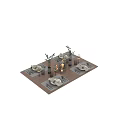 Elegant Dinnerware Set with Wine Glasses Eucalyptus Vases and Candles for Table Setting