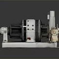 Professional Industrial Machinery With White Structure Mechanical Components And Metal Parts