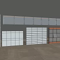 Modern Building Exterior Wall With Glass Curtain And Grid Design Features