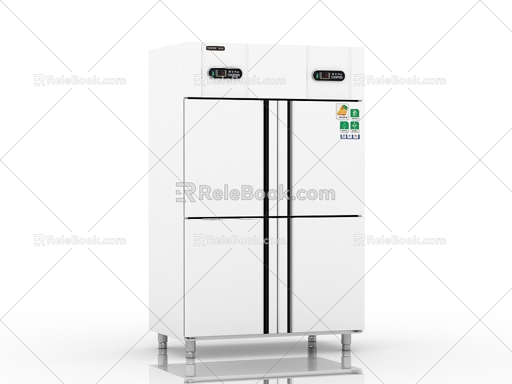 Modern Fridge Freezer 3d model