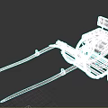 Carriage ancient means of transport rickshaw hand-pulled cart 3d model