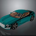 Turquoise Sports Car With Blue Roof Sleek Exterior Design And Shiny Alloy Wheels