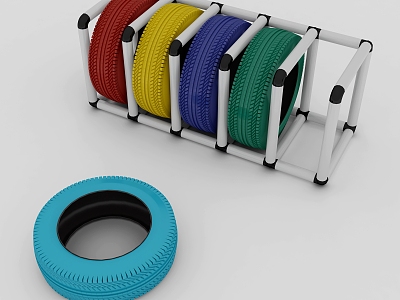 Modern tire rolling ring toy model