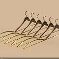 Wooden Clothes Hangers With Metal Hooks In Multiple Natural Tones For Clothing Storage