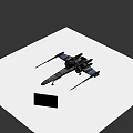 Star Wars Z95 Headhunter Fighter with Sci Fi Design Silver Blue Paint and Blender Model