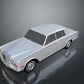 Elegant Silver Classic Car With Smooth Body And Reflective Surface 3d model
