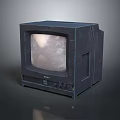 Vintage Sony TV With Retro Design Classic Screen Front Buttons And Dark Plastic Body