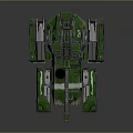 Green Camouflage Military Weapon Tank With Long Cannon And Heavy Armor