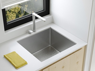 Abey stainless steel sink square sink dish basin under counter basin stainless steel faucet cloth model