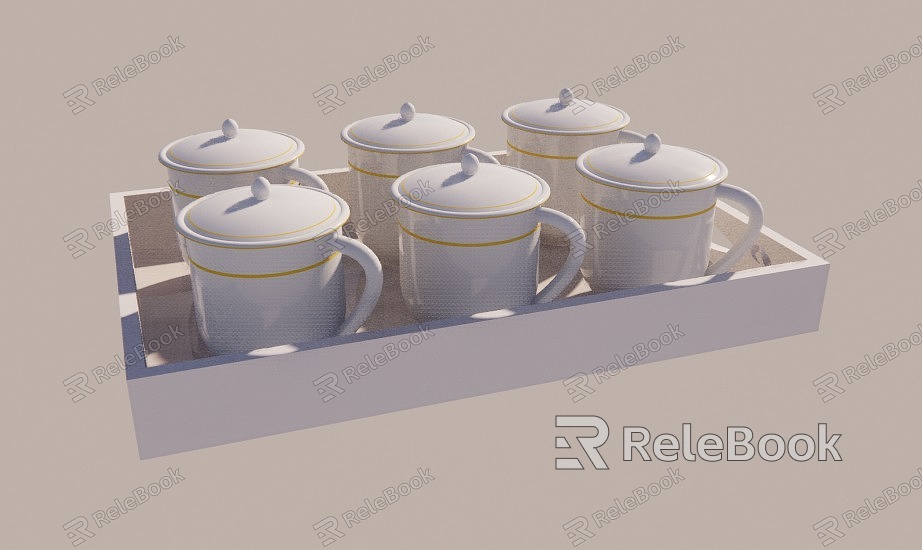 Modern Tea Cup White Ceramic Tea Cup model