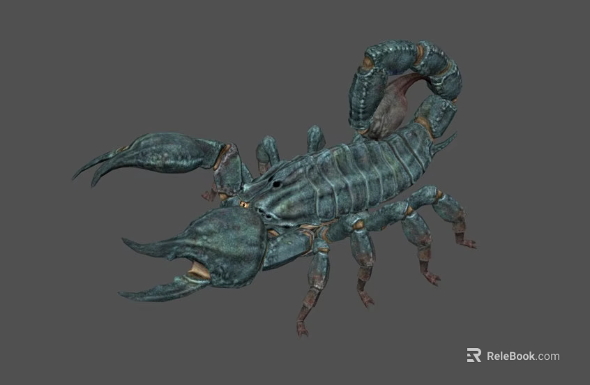 Detailed Green Scorpion 3D Model With Intricate Texture And Realistic Features 3d model 
