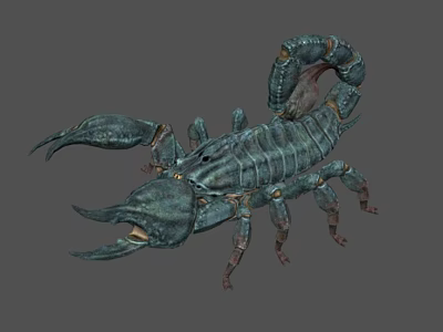 Detailed Green Scorpion 3D Model With Intricate Texture And Realistic Features 3d model