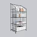Sturdy Metal Multi Tier Display Shelves For Newspapers Magazines And Merchandise Storage