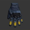 Durable Blue and Yellow Work Gloves For Daily Use With Protective Design