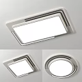 Modern Ceiling Light with Sleek Design LED Lighting Square and Round Shapes 3d model