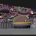 Colorful Playground Design With Slide Carousel Interactive Zones And Safe Fun Areas