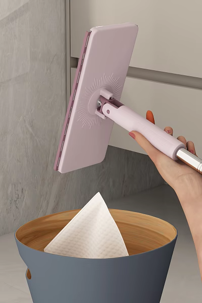 Pink Handheld Cleaning Tool For Wall Washing In Daily Household Use 3d model