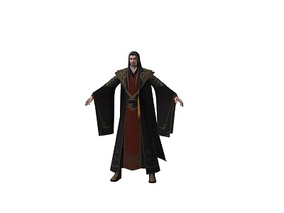 Ancient Hanfu Wulin League Leader Wang Ye Xiangye Zhuang Master Mansion Master Elder sect Leader 3d model