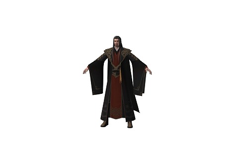 Ancient Hanfu Wulin League Leader Wang Ye Xiangye Zhuang Master Mansion Master Elder sect Leader 3d model