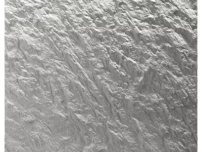 Grayish White Textured Wall Decor With Rough Mountain Like Uneven Surface 3d model