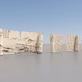 Traditional Chinese Scrolls With Calligraphy And Landscape Paintings On