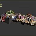 3D House Floor Plan With Detailed Room Layout And Furniture Arrangement
