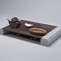 A set of new Chinese tea set 3d model
