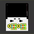 Classic Arcade Machine Featuring Colorful Screen Vibrant Graphics Control Panel And Joystick Buttons