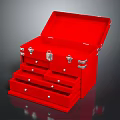 Tool Box Iron Box Multi-layer Tool Box Iron Box Iron Trunk Box Luggage Leather Box 3d model