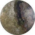 Modern Round Rug With Brown And Blue Abstract Pattern For Home Decor