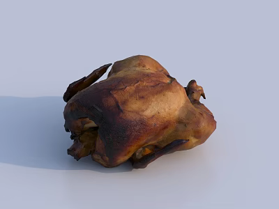 Golden Crispy Roast Chicken With Juicy Meat And Perfectly Browned Skin 3d model