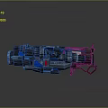 Futuristic Aerospace Engine With Intricate Blue Black Mechanical Structure For Space Exploration