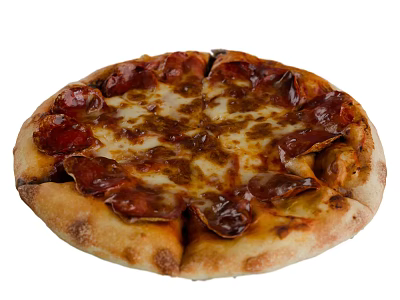 Delicious Pepperoni Pizza With Melted Cheese And Crispy Golden Crust 3d model