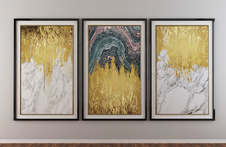 Modern abstract painting 3d model