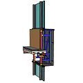 modern component curtain wall component 3d model