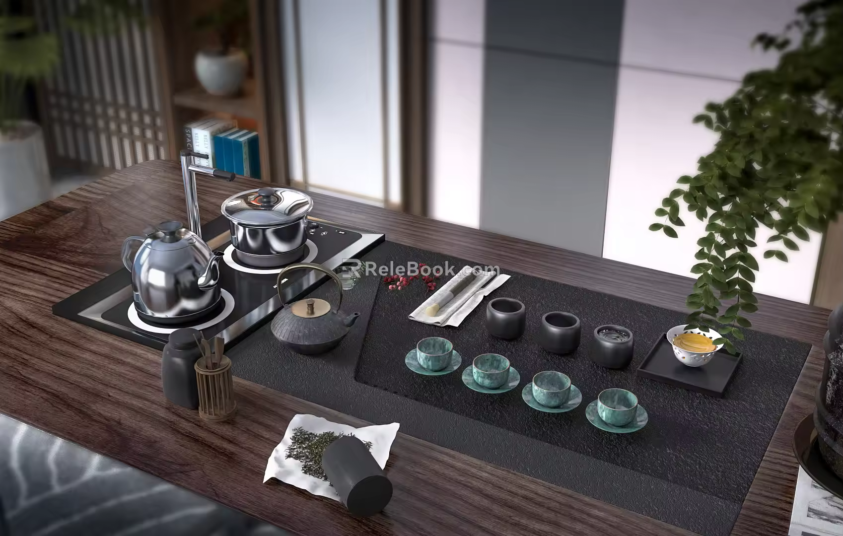 New Chinese Tea Set 3d model