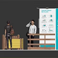 HAHN Trade Show Booth Featuring People Wooden Walkway Yellow Bin And Display Boards