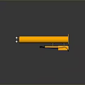 Yellow Tubular Military Weapon With Black Bracket And Launch Structure Design