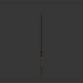 Traditional Weapons Collection Featuring Spears Swords With Wooden Shafts And Metal Heads In Vertical