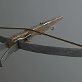 Traditional Weapon Crossbow With Wooden Body Metal Components And Bowstring Design