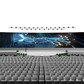 Futuristic Stage Design With Large LED Screen And Dynamic Light Effects 3d model