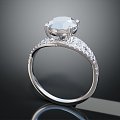 Modern Ring Diamond Ring Gem Ring Women's Ring 3d model