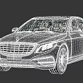 Black Mercedes Benz Luxury Sedan With Sleek Design Front Grille And Headlights