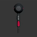 Parlux 3000 Black Hair Dryer With Red Accents And Ergonomic Handle Design