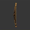 Ancient Golden Shield with Intricate Carvings Detailed Structure as Historical Defensive Weapon