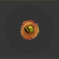 Innovative Commercial Equipment With Green Leaves Red Stem And Orange Abstract Base