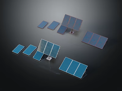 Modern Daily Electrical Appliances With Multiple Solar Panels And Efficient Energy Saving Features 3d model