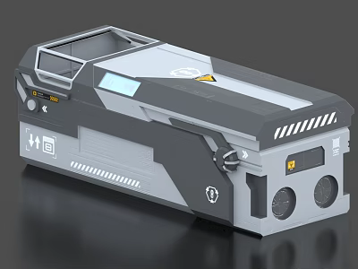 Advanced Industrial Equipment With Gray Black Exterior Transparent Window And Ventilation Vents 3d model