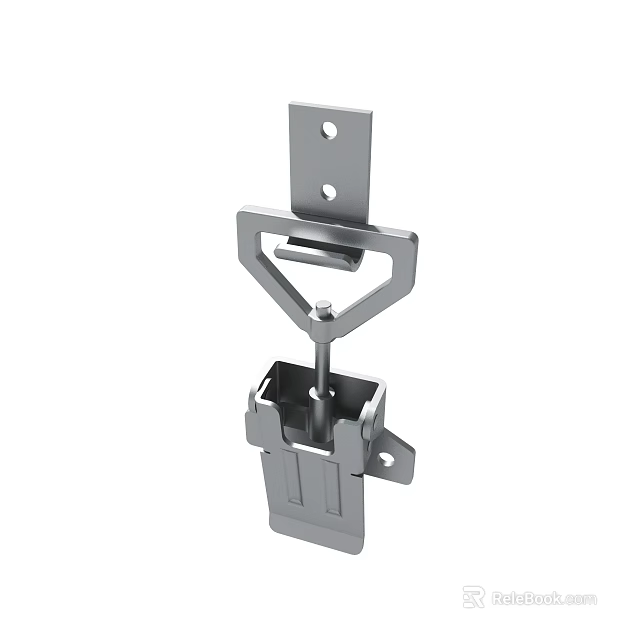 Stainless Steel Metal Clamp with Mounting Plate and Secure Locking Mechanism 3d model 