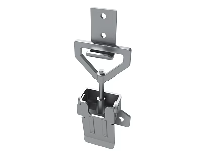 Stainless Steel Metal Clamp with Mounting Plate and Secure Locking Mechanism 3d model